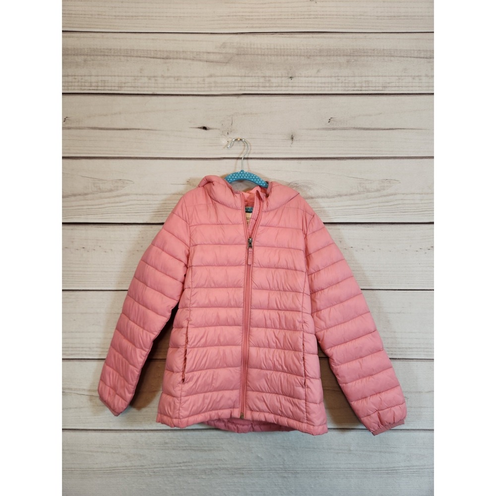 Amazon Essentials Girls Pink Long Sleeve Full Zip Hoodie Puffer Jackets‎ Size 10